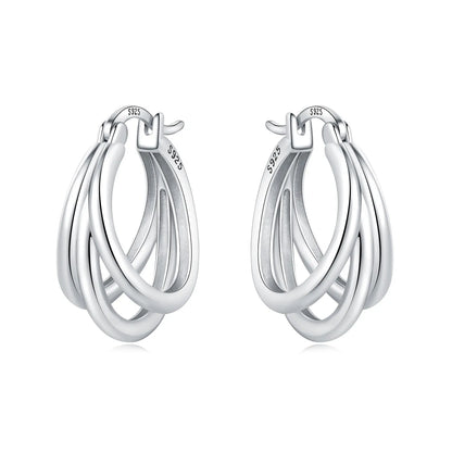 Elegant Sterling Silver Hoops