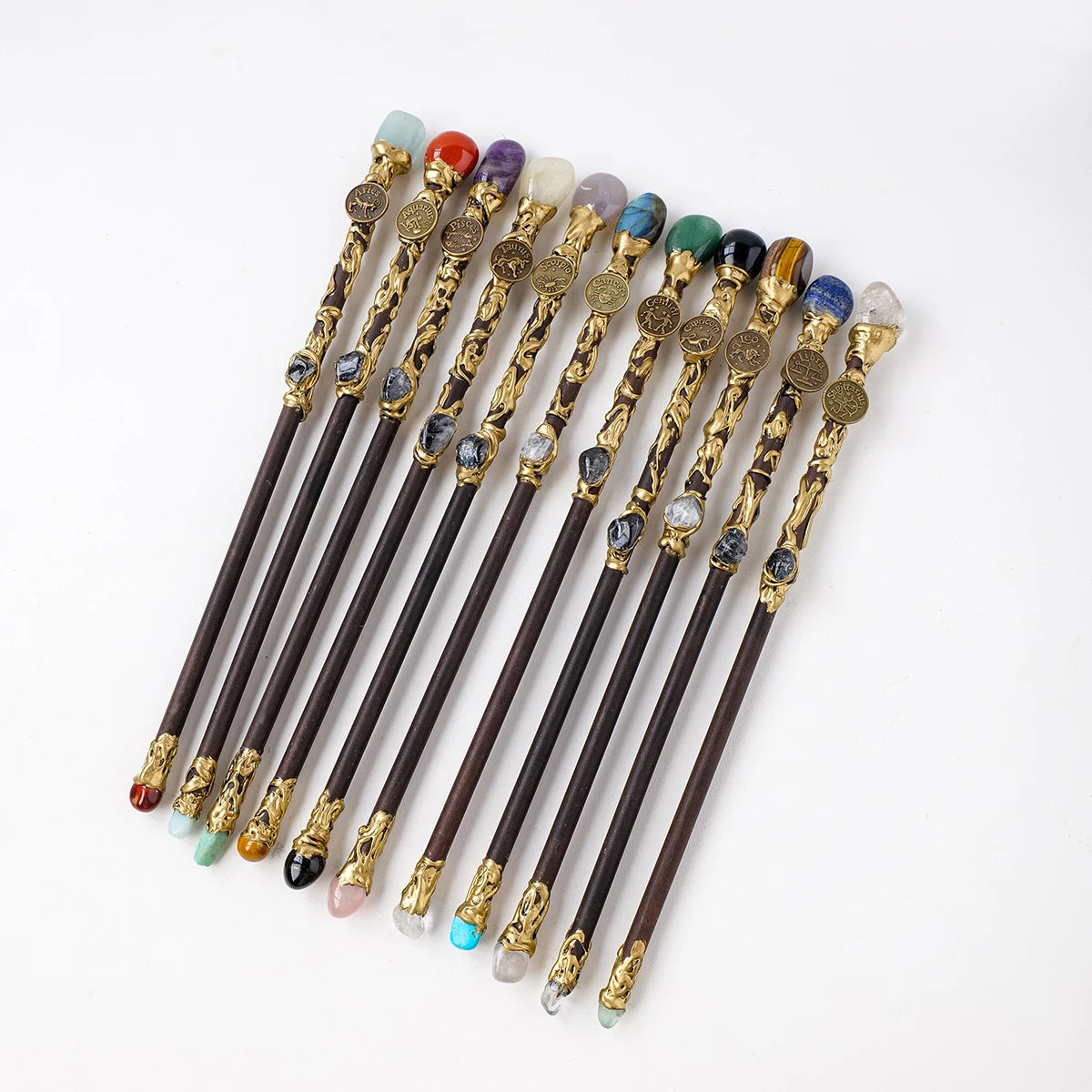 1PC Zodiac Constellation Crystal Scepter Magic Fairy Stick