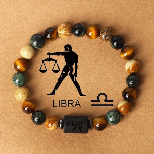 Zodiac Sign Constellation Beaded Charm Bracelet