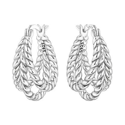 Elegant Sterling Silver Hoops
