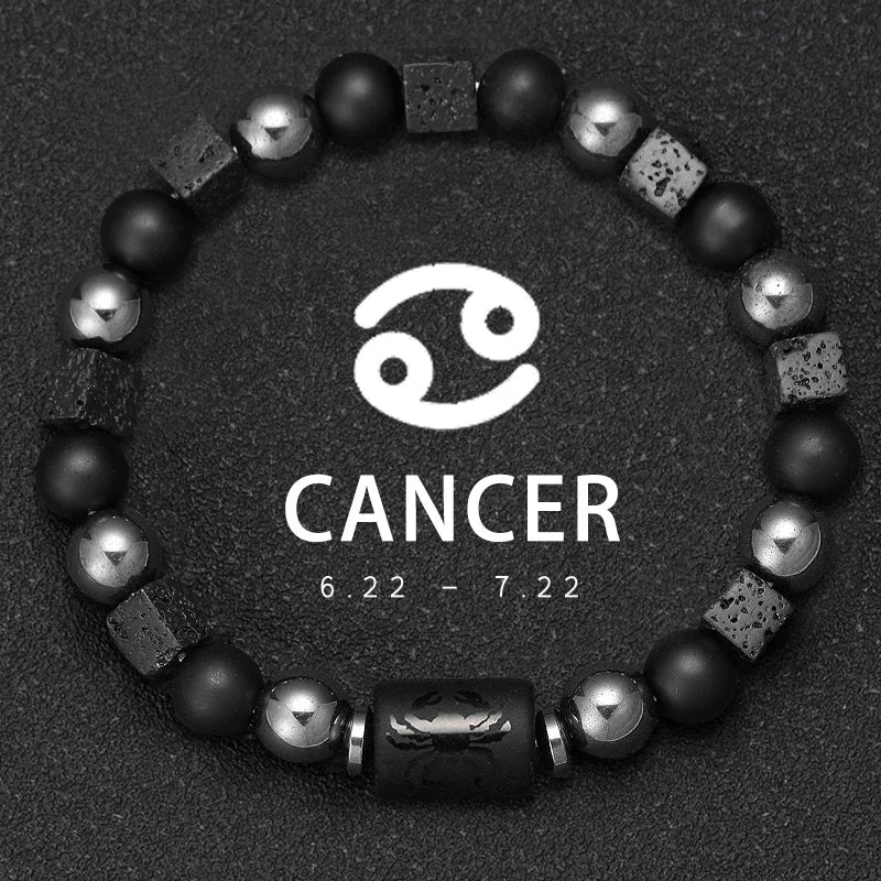 Natural Stone Zodiac Sign Bracelet