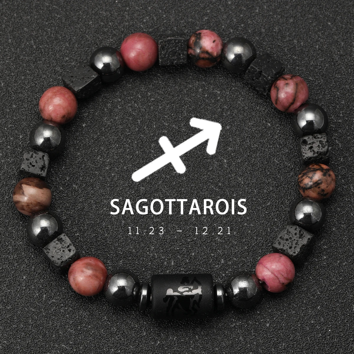 Natural Stone Zodiac Sign Bracelet