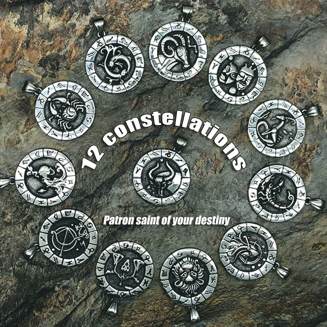 Constellation Zodiac Sign Pendant Necklace