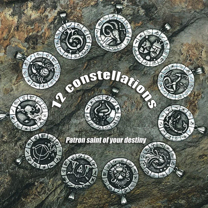 Constellation Zodiac Sign Pendant Necklace