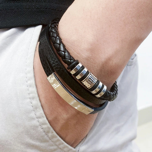 Men’s Braided Leather Bracelet