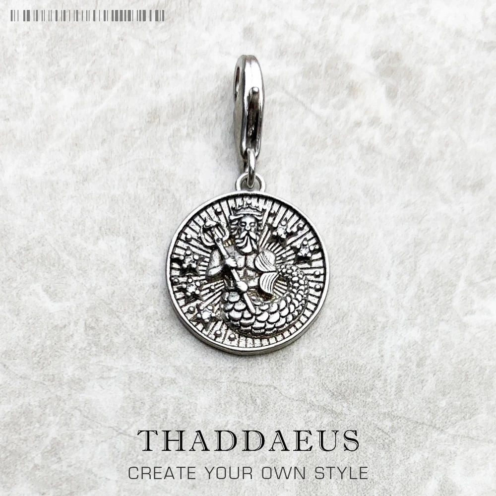 925 Sterling Silver Zodiac Sign Vintage Charm Pendant