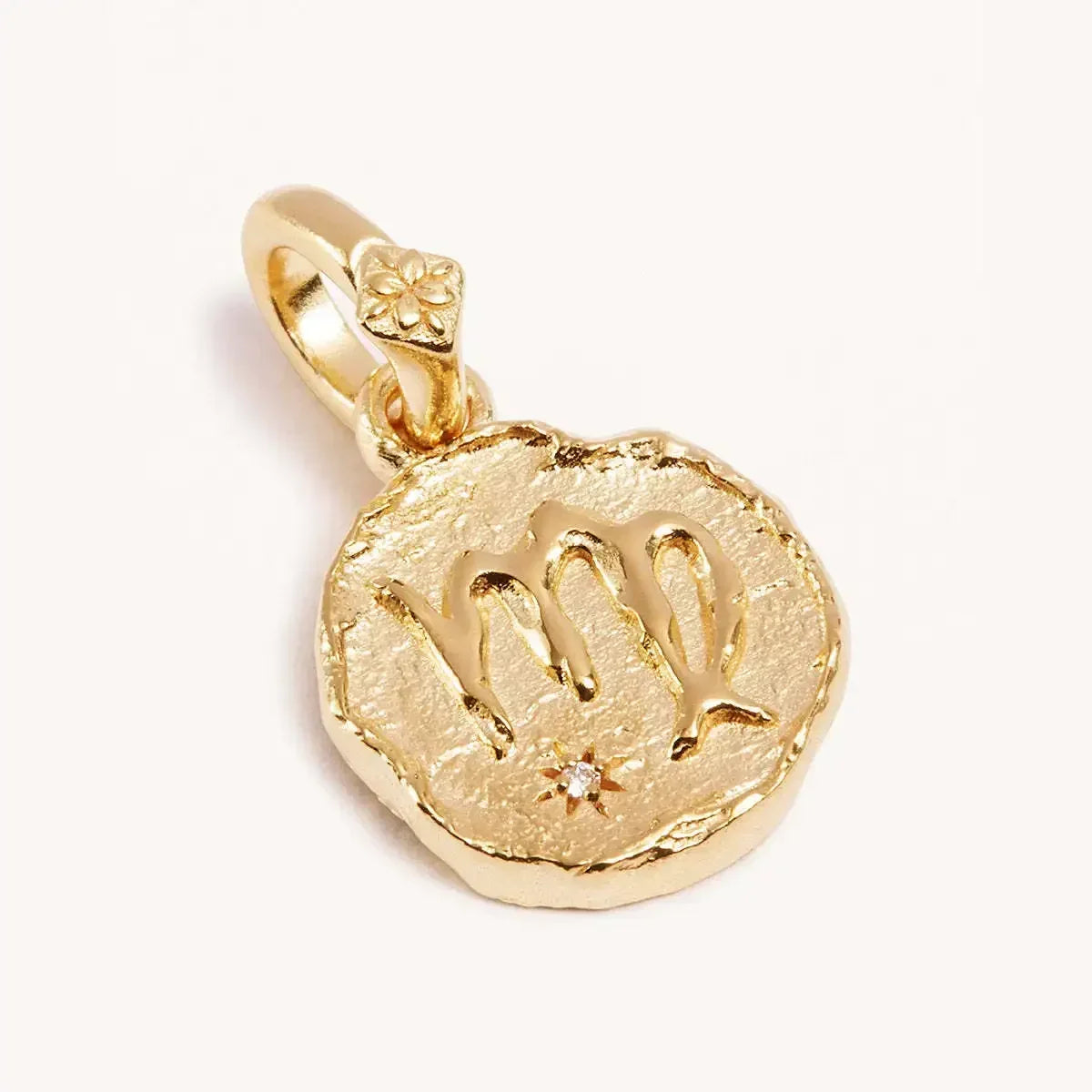 Constellation Vintage Zodiac Sign Coin Pendant Stainless Steel Necklace