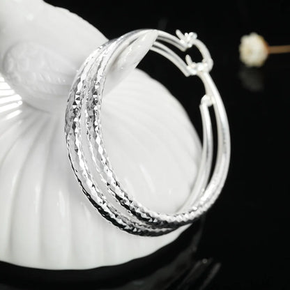 Elegant Sterling Silver Hoop Earrings