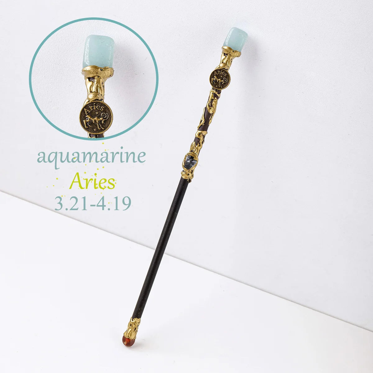 1PC Zodiac Constellation Crystal Scepter Magic Fairy Stick