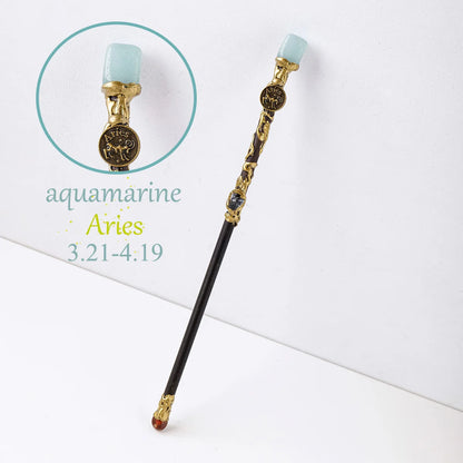 1PC Zodiac Constellation Crystal Scepter Magic Fairy Stick