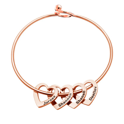 Custom Heart Name Bracelet