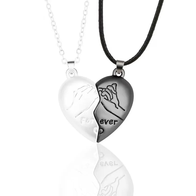 Magnetic Heartbeat Couple Necklace