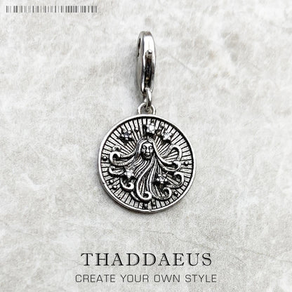 925 Sterling Silver Zodiac Sign Vintage Charm Pendant