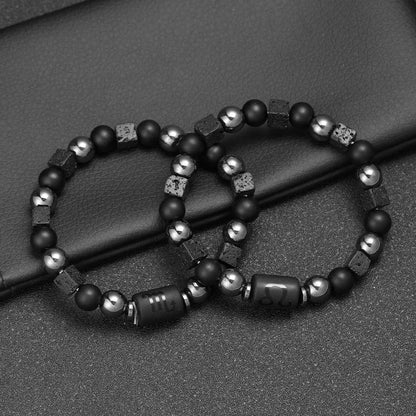 Natural Stone Zodiac Sign Bracelet