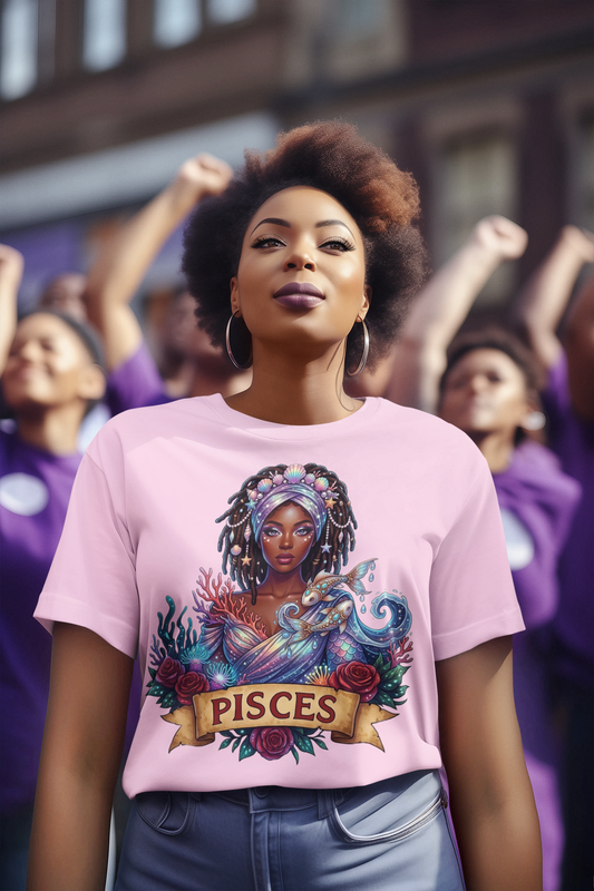 The Mermaid of Pisces Short Sleeve T-shirt